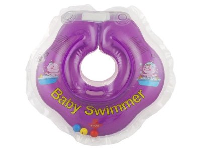 Круг Baby Swimmer для купания на шею с погремушкой 1-00197554_1