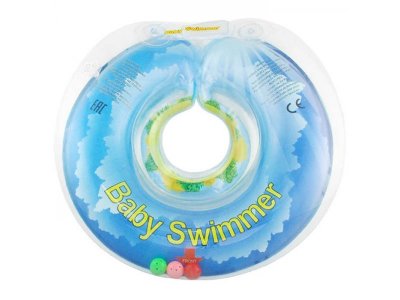 Круг Baby Swimmer для купания на шею с погремушкой, серия Флора 1-00197555_1