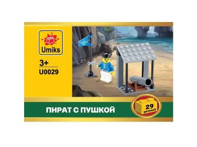 Конструктор Umiks, Пират с пушкой, 29 дет. 1-00122942_1