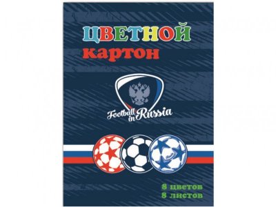 Цветной картон Феникс+ Символика футбол, 8 цв., 8 л. 1-00125916_1