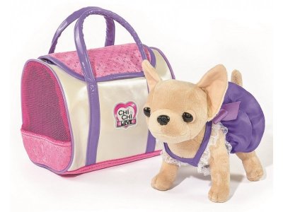 Мягкая игрушка Simba, ChiChi Love Собачка Чихуахуа в платье, с сумкой, 20 см 1-00201356_1