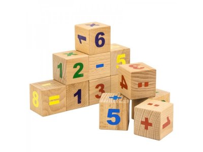 Кубики Alatoys, Цифры неокрашенные 12 дет. 1-00201213_2