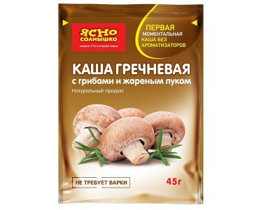 Каша Ясно Солнышко гречневая с грибами и жареным луком, 45 г 1-00201577_1