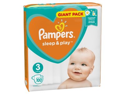 Подгузники Pampers Sleep & Play 6-10 кг, 3 размер, 100 шт. 1-00204231_3