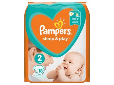 Подгузники Pampers Sleep & Play 4-8 кг, 2 размер, 18 шт. 1-00204233_2