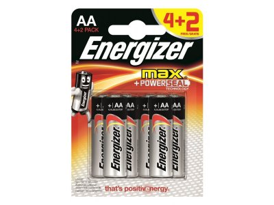 Батарейки алкалиновые Energizer MAX AA 4+2 шт. 1-00205716_1