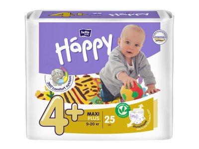 Подгузники Bella Baby Happy Maxi+, 9-20кг 25 шт. 1-00051810_1