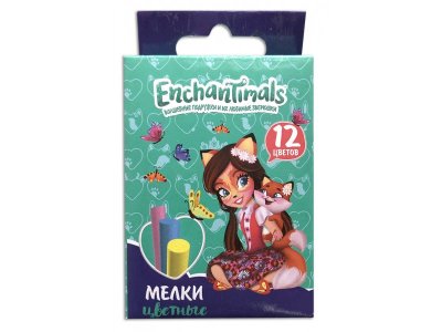 Мелки Mattel цветные Enchantimals, 12 цветов 1-00205768_1