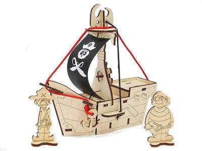 Игрушка из дерева Woody, Набор Пиратский корабль Карамба 1-00093878_2