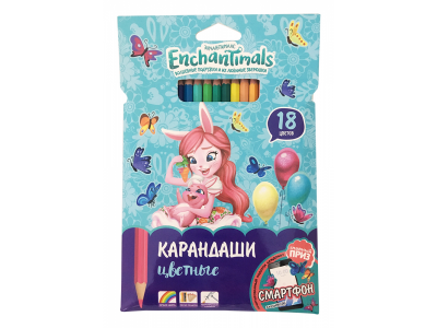 Карандаши Mattel Enchantimals, цветные, 18 цветов 1-00207188_1
