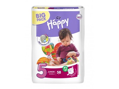 Подгузники Bella Baby Happy Junior, 12-25 кг 58 шт. 1-00051821_1