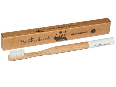 Зубная щетка Bamboobrush из бамбука (средняя жесткость) 1-00208640_1