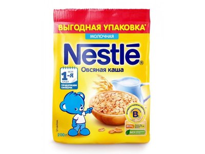 Каша Nestle, молочная овсяная, мягкая упаковка, 200 г 1-00117350_1