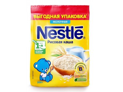 Каша Nestle, молочная рисовая 200 г мягкая упак. 1-00161558_1