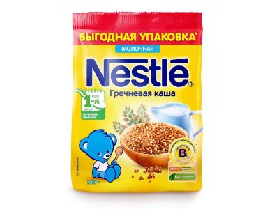 Каша Nestle, молочная гречневая 200 г мягкая упак. 1-00161559_1