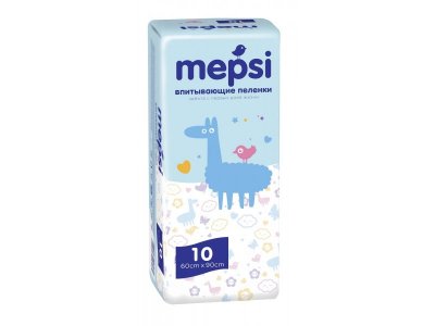 Пеленки Mepsi детские впитывающие 60*90, 10 шт. 1-00208641_1