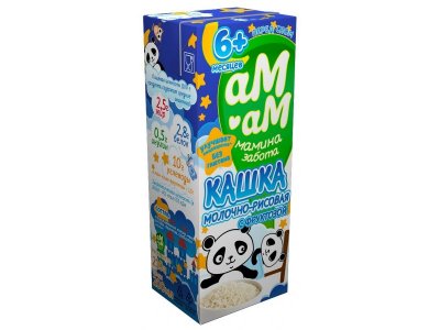 Кашка Ам-Ам молочно-рисовая с фруктозой перед сном 2,5%, 210 г 1-00210895_1
