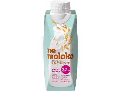 Напиток Nemoloko овсяный классический В2 3,2%, 250 мл 1-00212946_1