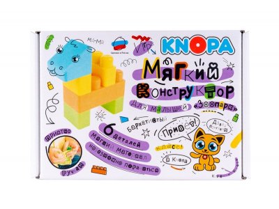 Конструктор Knopa мягкий для малышей, Зоопарк 1-00213241_1