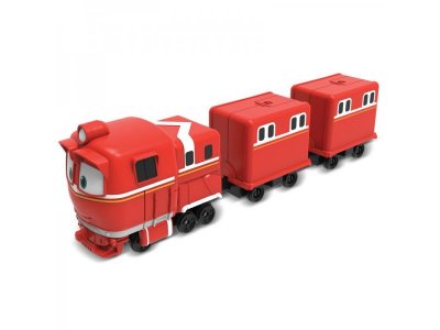 Игрушка Robot Trains, Паровозик с двумя вагонами Альф 1-00216436_1