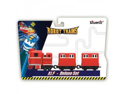Игрушка Robot Trains, Паровозик с двумя вагонами Альф 1-00216436_5