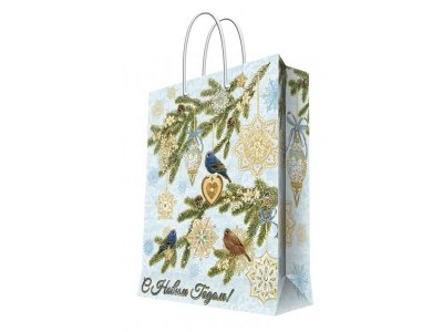 Пакет бумажный Феникс для сувенирной продукции, Зимние птицы 1-00217848_1