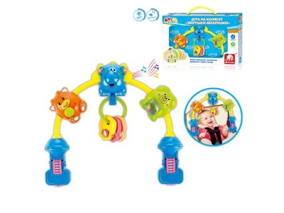 Дуга S+S Toys, Bambini на коляску, Зверушки-веселушки с музыкальными погремушками 1-00218469_1
