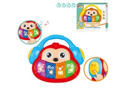 Игрушка развивающая S+S Toys, Bambini Пианино Музыкальное ЗОО со светящимися элементами 1-00218748_1