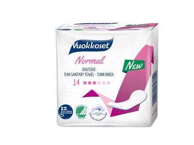 Прокладки Vuokkoset женские тонкие гигиенические без крылышек, 14 шт. 1-00219087_1