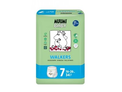 Подгузники-трусики Muumi Walkers XL, 16-26 кг, 34 шт. 1-00219179_1