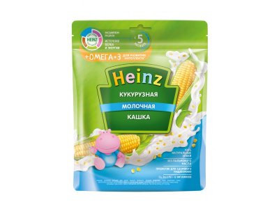 Каша Heinz, молочная Кукурузная 200 г, пауч 1-00222670_1