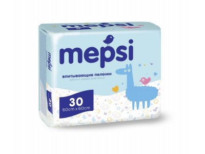 Пеленки Mepsi детские впитывающие 60*60 30 шт. 1-00222918_1