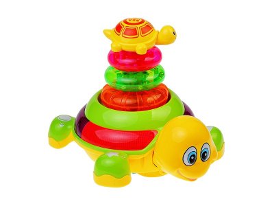 Игрушка развивающая S+S Toys Черепаха пластиковая с подвижными и светящимися элементами 100218677