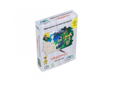 Игрушка из дерева МУМ, Мозаика-раскраска Африка 1-00223450_2