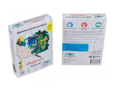 Игрушка из дерева МУМ, Мозаика-раскраска Африка 1-00223450_3