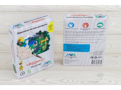 Игрушка из дерева МУМ, Мозаика-раскраска Африка 1-00223450_5