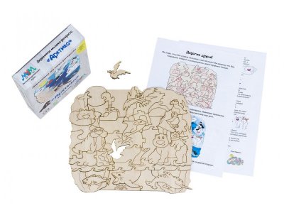 Игрушка из дерева МУМ, Мозаика-раскраска Арктика 1-00223451_1