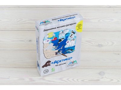 Игрушка из дерева МУМ, Мозаика-раскраска Арктика 1-00223451_5