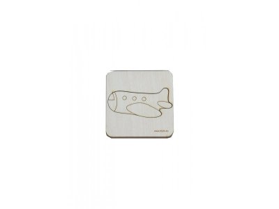 Игрушка из дерева МУМ, Головоломка-вкладыш Самолет 1-00223462_4