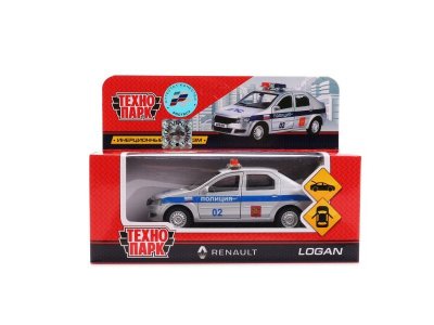 Игрушка Технопарк, Машина инерционная Renault Logan Полиция 12 см 1-00223914_1