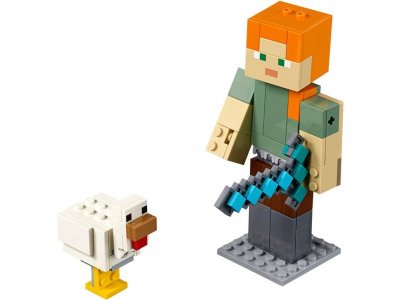 Конструктор Lego Minecraft, Большие фигурки: Алекс с цыплёнком 1-00224124_1