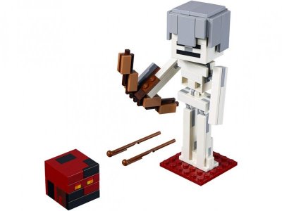 Конструктор Lego Minecraft, Большие фигурки: скелет с кубом магмы 1-00224125_1