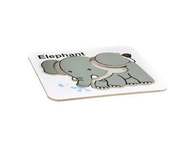 Раскраска-пазл Слон водная многоразовая / Bondibon 1-00224364_2