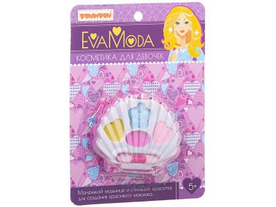 Набор Bondibon, Eva moda Детская декоративная косметика, Ракушка с тенями для век 1-00224404_1