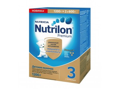 Молочко Nutrilon Junior 3 Premium детское, 1200 г 1-00196295_1