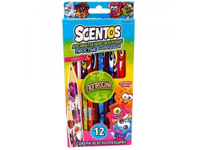 Набор Scentos, 12 ароматизированных простых карандашей 1-00225685_1
