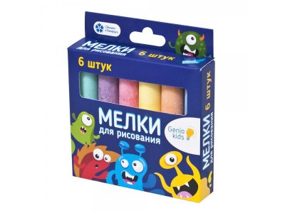 Мелки Genio Kids для рисования 6 шт. 1-00225882_1