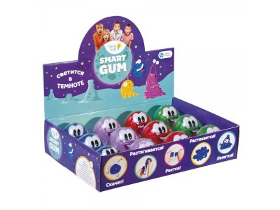Пластилин Genio Kids, Smart Gum для детской лепки, светящийся в темноте 1-00225907_1
