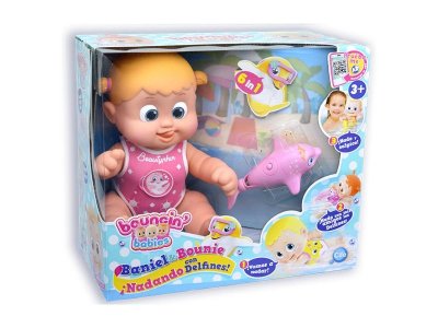 Игрушка интерактивная Bouncin' Babies, Кукла плавающая с дельфином 35 см 1-00226613_2