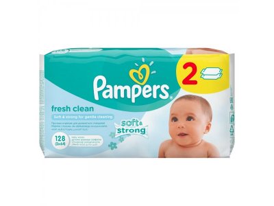 Салфетки влажные Pampers Baby Fresh Clean, 128 шт. 1-00000233_3